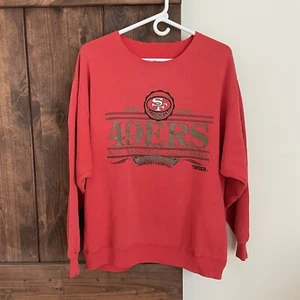 VTG 90s 1990 San Francisco 49ers Sweatshirt Large NFL Football Super Bowl Trench - Picture 1 of 8