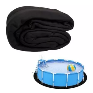 12ft Round Pool Liner Pad, 12' Pool Mats for Floor, Heavy Duty 12'(Black) - Picture 1 of 8