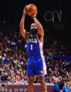 James Harden Autographed Philadelphia 76ers 16x20 Shot Photo-Beckett W Hologram - Picture 1 of 11