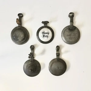 Konvolut 5x Zinndeckel für Bierkrug sehr alt Krugdeckel Zinn Bier Krüge Vintage - Bild 1 von 24