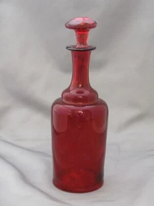 BOTELLA DE INODORO FRANCESA FINA DEL SIGLO XIX de vidrio con tapón - Imagen 1 de 9