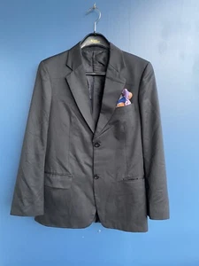 Genuine Cashmere GIANNI VERSACE Mens Wool Blazer Jacket 36” Chest Regular Black. - Picture 1 of 5