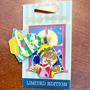 2021 Disney World Grand Floridian Beauty & The Beast Happy Holidays Pin Belle - Imagen 1 de 2