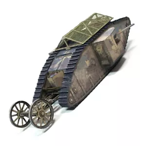1:35 WWI British Military Mark.I Male Tank Souvenir Model DIY Unassembled Kit - Foto 1 di 12