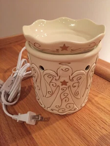 Scentsy Heavenly Angel Authentic Full Size Ivory Gold Wax Warmer ~ Retired NWOB - Picture 1 of 7