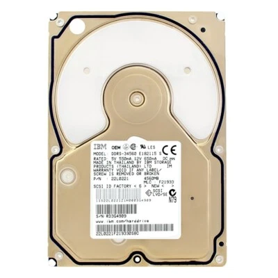Hard Drive IBM DDRS-34560 4.5GB 7200RPM SCSI 68-PIN 3.5" Inch 22L0221 - Image 1 of 4
