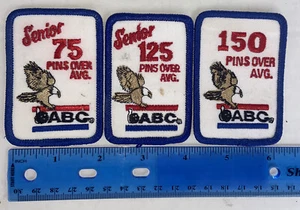 Lot of 3 Vintage ABC Bowling League Award Patches - Picture 1 of 2