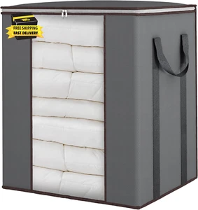 Extra Large Blanket Storage Bags 120L Comforter Storage Bags with Reinforced Han - Picture 1 of 7