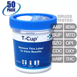 NEW Mintegrity Drug Test 10-Panel T-Cup Urine Home Kit 50-Pack #MI-TDOA-8104 - Picture 1 of 10