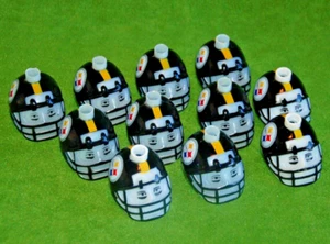 Pgh STEELERS ~ Helmet w Logo ~ Plastic Blowmold Twinkle Light Covers ~ Set of 11 - Picture 1 of 3
