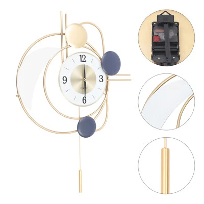 3D Wall Mute Clock Modern Mirror Hanging Clock Large Silent Living Room Decor - Image 1 of 4