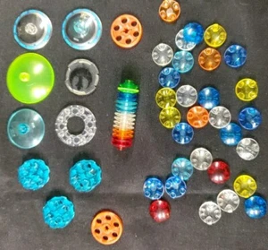 Lego Trasparente Rotondo Trasparente Lotto Bulk Auto Spaziale Nave Verde Arancione Blu Rosso ** - Foto 1 di 8
