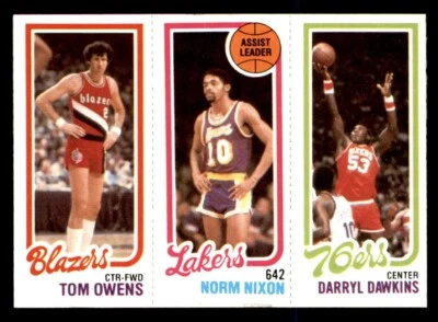 1980 Topps Basketball #123 Owens Nixon Dawkins VG/EX - Image 1 of 2