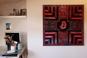 Modernes Krypto-Gemälde - BTC 2# - WIRD IN 14 TAGEN GEFERTIGT UND GELIEFERT! - Picture 1 of 1