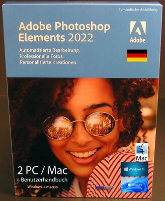 Adobe Photoshop Elements 2022 Vollversion 2 Win/Mac + Handbuch Download NEU - Bild 1 von 4