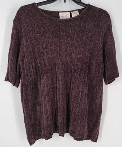 Kathie Lee Woman S/S Sweater ~ Womens Size 18W/20W ~ Brown soft knit - Picture 1 of 2