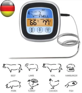Grillthermometer Digital Bratenthermometer BBQ Smoker Fleischthermometer Fühler. - Bild 1 von 10