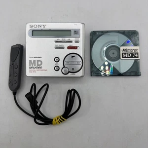 Sony MZ-R70 Walkman Portable MD MiniDisc Recorder & Remote Bundle Silver Tested - Picture 1 of 7
