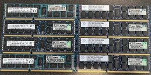 96GB Kit 16x 8GB HP Branded PC3L-10600R DDR3-1333MHz Server RAM 647650-071 - Picture 1 of 2