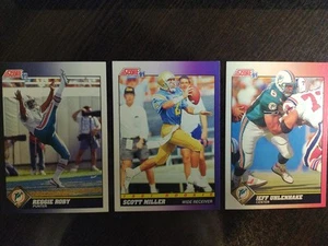 1991 Score - #530 Roby, #580 Scott Miller & #149 Jeff Uhlenhake - Miami Dolphins - Picture 1 of 10