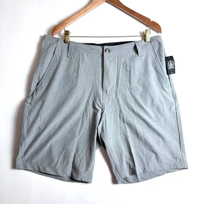 VOLCOM Hybrid Shorts Mens 36 Kerosene Hybrid in Gray Grey NWT MSRP $55 T33 - Image 1 of 4