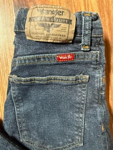 Wrangler Jeans Boys Size 12 Blue Slim Boot Cut Western Cowboy Denim Pants - Picture 1 of 5