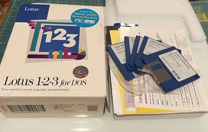 Vintage Lotus 123 Version 2.4 for DOS 1992 Software 3.5" Diskettes complete - Picture 1 of 5