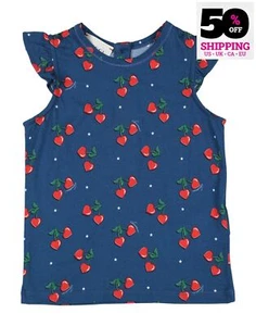 RRP€230 GUCCI Baby Jersey Top Size 3-6M Cherry Heart Pattern Ruffle Cap Sleeve - Imagen 1 de 4