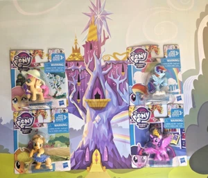 My Little Pony FIM Set Of 4 Mini Applejack, Rainbow dash, Fluttershy, Twilight - Picture 1 of 2