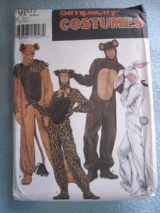 9807 Bear Rabbit Lion Simplicity Pattern Costume Uncut S M L Adult - Picture 1 of 3