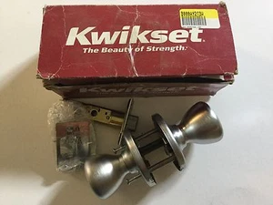 BNIB Kwikset 200T 26D Security SATIN CHROME Tylo Passage Lockset DOOR KNOBS - Picture 1 of 2