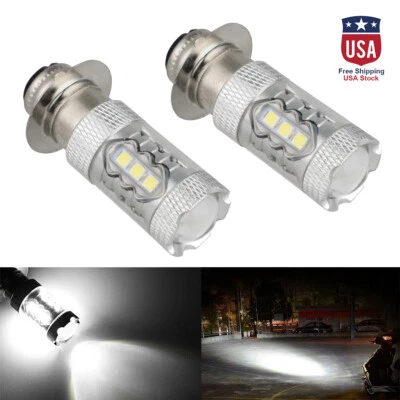 2X H6 Bombilla Faro LED Lámpara Blanca - Se Ajusta a Yamaha YFZ450R Rhino 700 Raptor YFM660 Foto 1 de 4