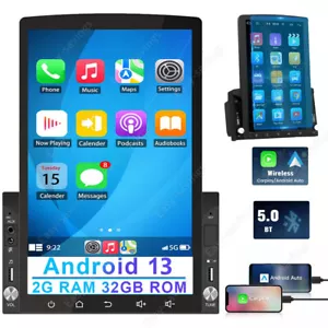 2 Din Car Stereo Radio Android 13 GPS WiFi Vertical Carplay Player Touch Screen - Picture 1 of 12