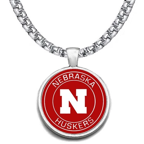 Large Nebraska Cornhuskers 24" Chain Stainless Pendant Necklace Free Ship' D30 Cover