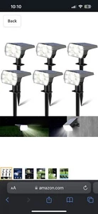 Kaxiida Solar Spot Lights Outdoor Waterproof, 3 Lighting Pack of 6 W131 - WHITE - Picture 1 of 4