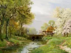 Spring landscape scenery oil painting Giclee art HD Printed on canvas L3407