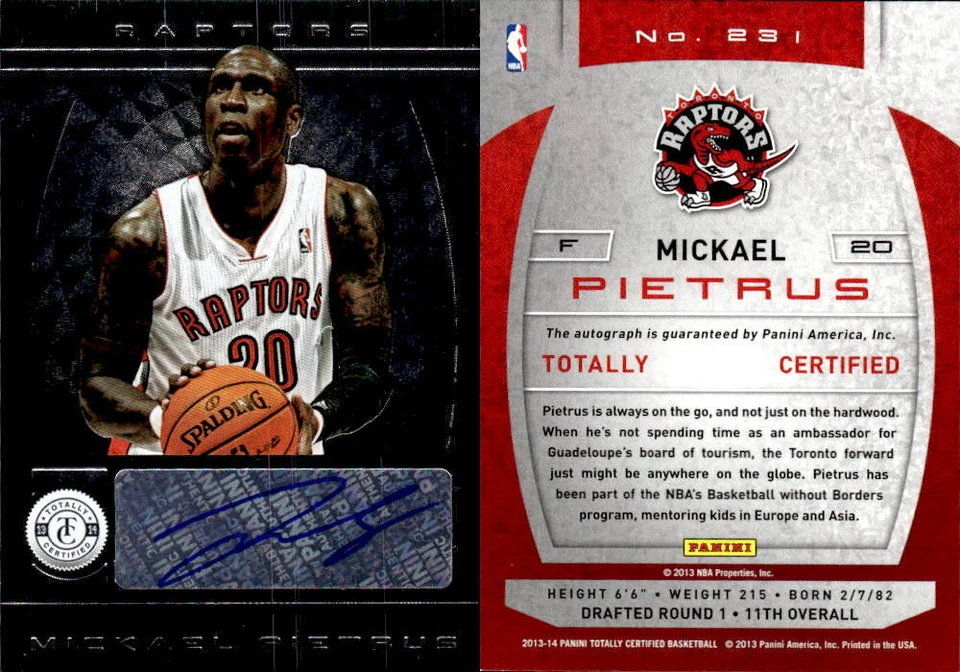 2013-14 Totally Certified Autographs #231 Mickael Pietrus Auto - NM-MT - Image 1 of 1