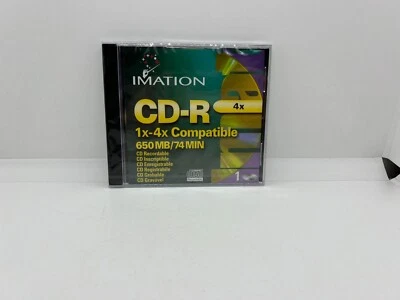 Imation CD-R 1x-4x Compatible 650 MB / 74 MIN Recordable CD Compact Disc Sealed - Image 1 of 4