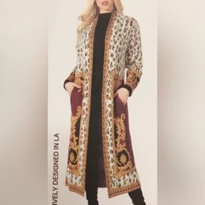 MaxSport Max Sport Long Cardigan Sweater Duster Size MEDIUM Retail $398 - Picture 1 of 14