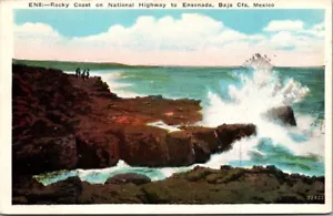 ROCKY COAST on National Highway to ENSENADA Baja Cfa, MEXICO Postcard - Picture 1 of 2