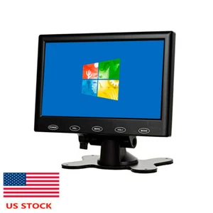 Portable Mini 7" CCTV Security Monitor DSLR Raspberry Pi Monitor AV VGA HDMI-US - Picture 1 of 12