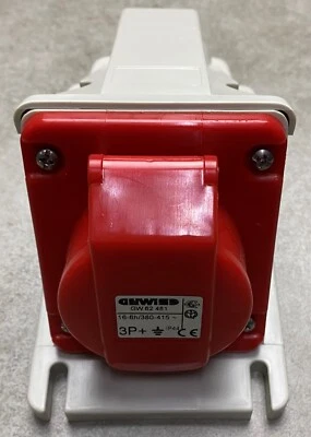 GEWISS GW62481 90 Degree SURFACE Socket Outlet, IP44, 3P + E, 16A, 415V - Image 1 of 4