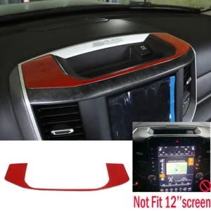 Red Carbon Fiber Center Console Storage Box Cover Fit for Dodge Ram 1500 2018-23 - Picture 1 of 11
