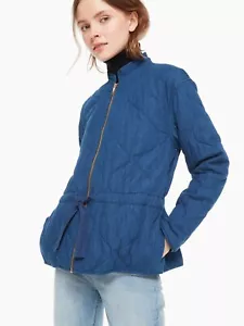 Giacca trapuntata Kate Spade New York Chambray blu taglia small nuova con etichette - Foto 1 di 2