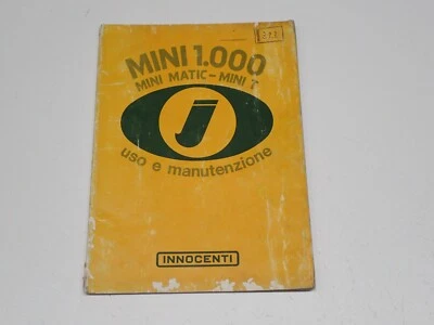 INNOCENTI MINI 1000-1001-MINI T LIBRETTO USO E MANUTENZIONE 1972 - Immagine 1 di 4