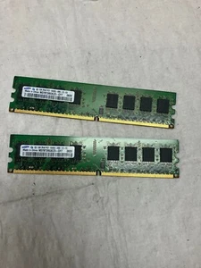 2GB 2x1GB PC2-6400 DDR2-800 SAMSUNG M378T2953EZ3-CF7 Desktop Ram Memory Kit - Picture 1 of 3