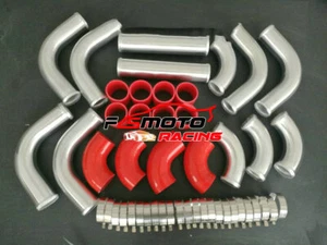 RED HOSE 2" 51mm 12 PCS Aluminum Piping Universal Turbo Boost Intercooler Pipe - Picture 1 of 11