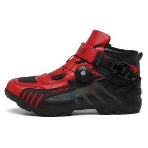 Men Racing Motorcycle Boots Outdoor Riding Sneakers Street Off-road Biker Shoes - Picture 1 of 28