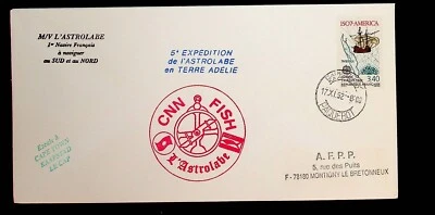 FRANCE Sc 2287-88 - 1992 EUROPA - COVERS W/FSAT SHIP CANCELATIONS - Image 1 of 2