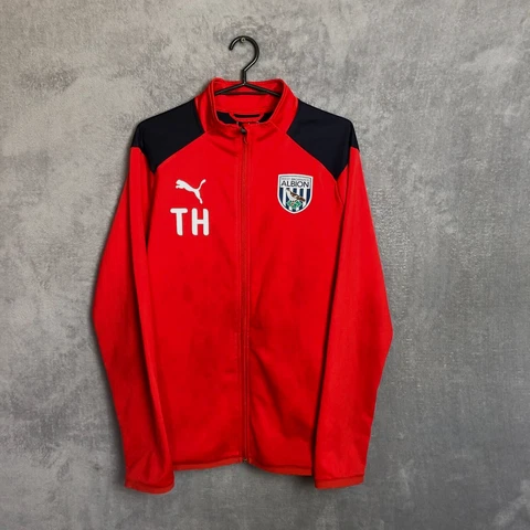 West Bromwich Albion Training Jacket With Zipped Red Puma Polyester Mens Size M Cover